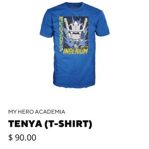 New Vaulted out of box My Hero Academia Anime Tenya Ida  Funko Pop Tee M Unisex